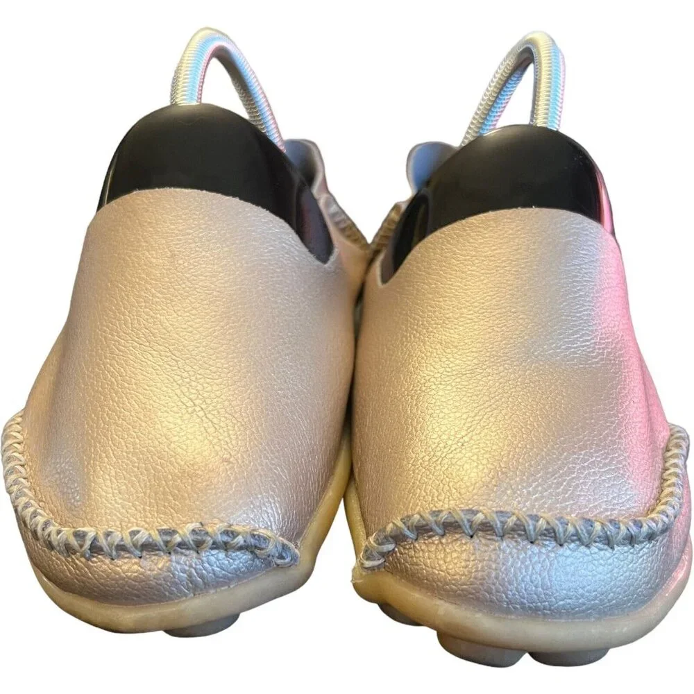 VenusCelia Woman's Comfort Waling Flats Shoes‎ Loafers Leather EU Size 39 Gold - Picture 2 of 9